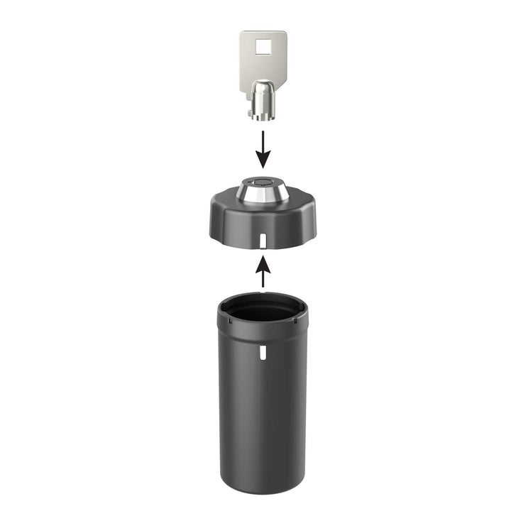 Ezy Dose Ezy Dose Locking Container ¦Secure Small Valuable Items ¦Durable Nylon Canister Locks with Key, Large, Black