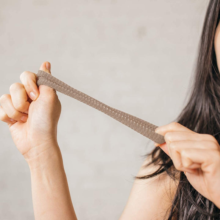 - The Ultimate Hair Ties for Thick Heavy or Curly Hair. No Slipping Damage Breaking or Stretching Out. Seamless Ponytail Holders Scrunchies Sports Hair Ties for Thick Hair (Lt Brown 3 Pcs)