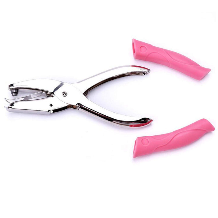 2Pcs 1/16 and 1/8 Handheld Metal Hole Punch for DIY Craft Paper Scrapbook Puncher Small Circle Shaped Hand Tool with Grip
