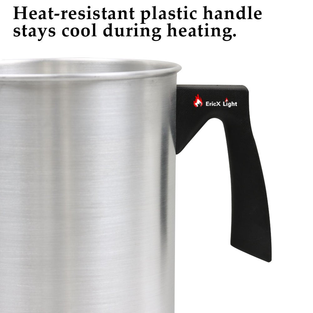Candle Making Pouring Pot, 4 pounds, Dripless Pouring Spout &amp; Heat-resisting Handle Designed Wax Melting Pot, Aluminum Construction Candle Making Pitcher