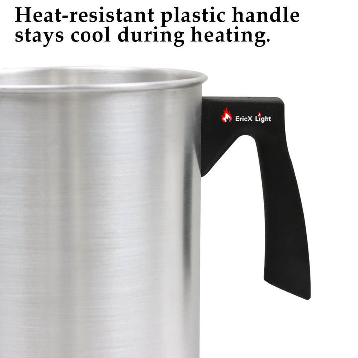 Candle Making Pouring Pot, 4 pounds, Dripless Pouring Spout &amp; Heat-resisting Handle Designed Wax Melting Pot, Aluminum Construction Candle Making Pitcher