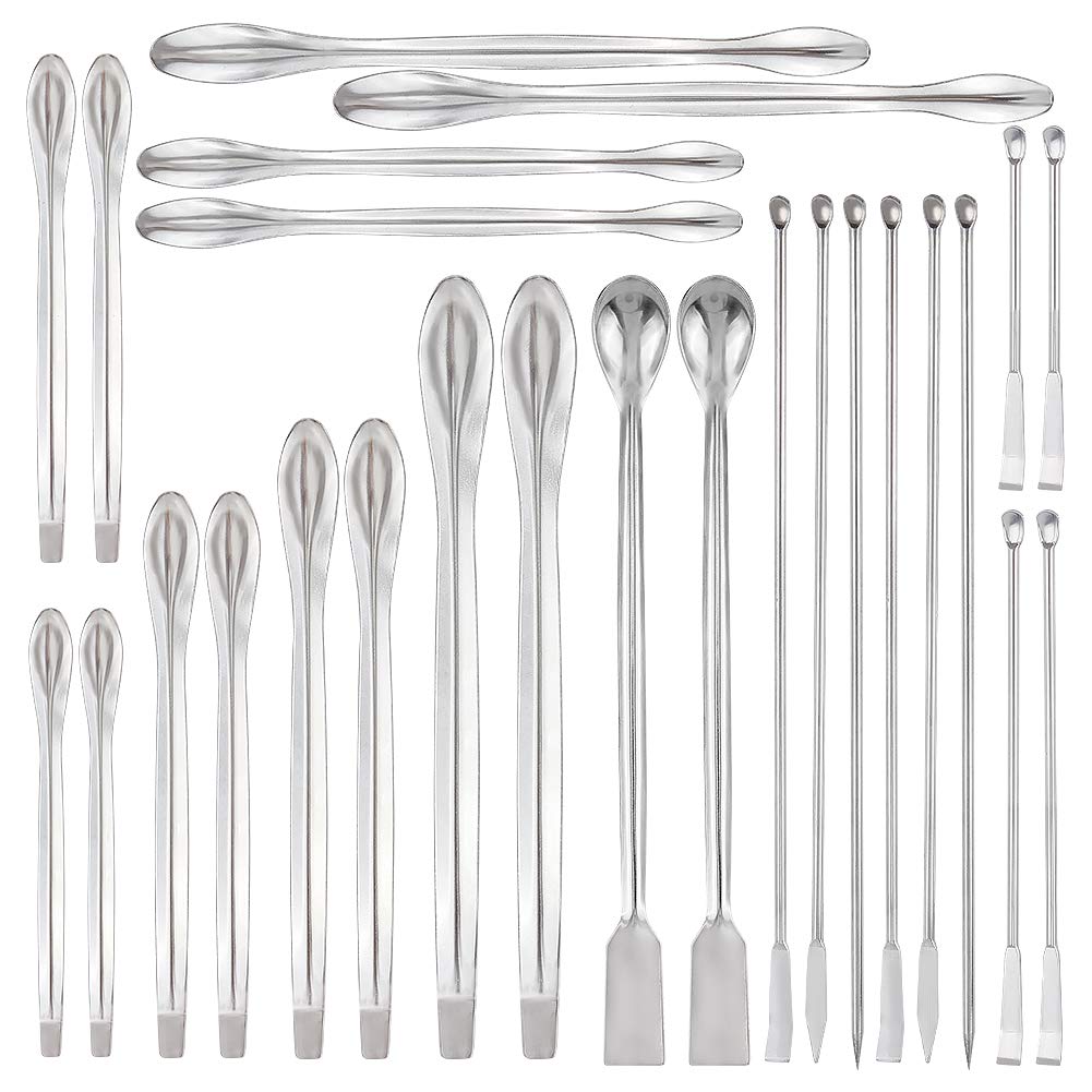 OLYCRAFT 26PCS Stainless Steel Lab Measuring Spatula Se