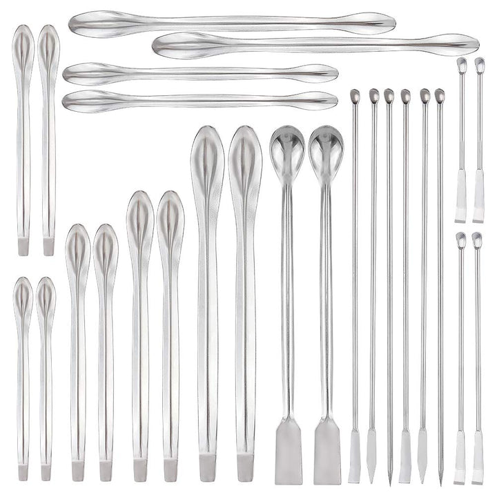 OLYCRAFT 26PCS Stainless Steel Lab Measuring Spatula Se
