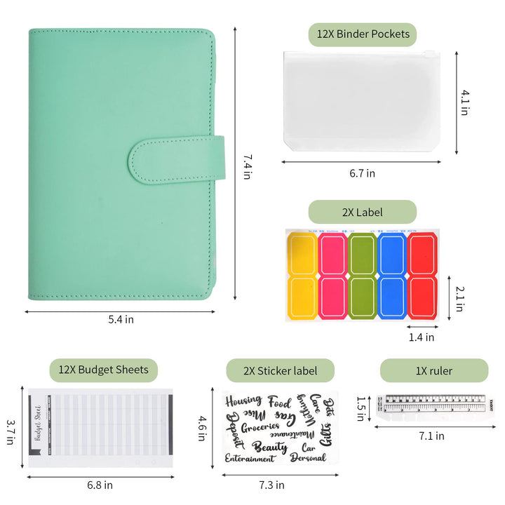 Budget Binder with Cash Envelopes, Money Saving Binder, A6 Cash Envelope for Budgeting, Money Organizer for Cash, Budget Binder for Saving Money &amp; Financial Management