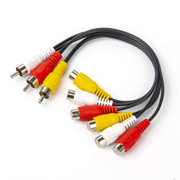 Xenocam 3 RCA Male Jack to 6 RCA Female Plug Splitter A