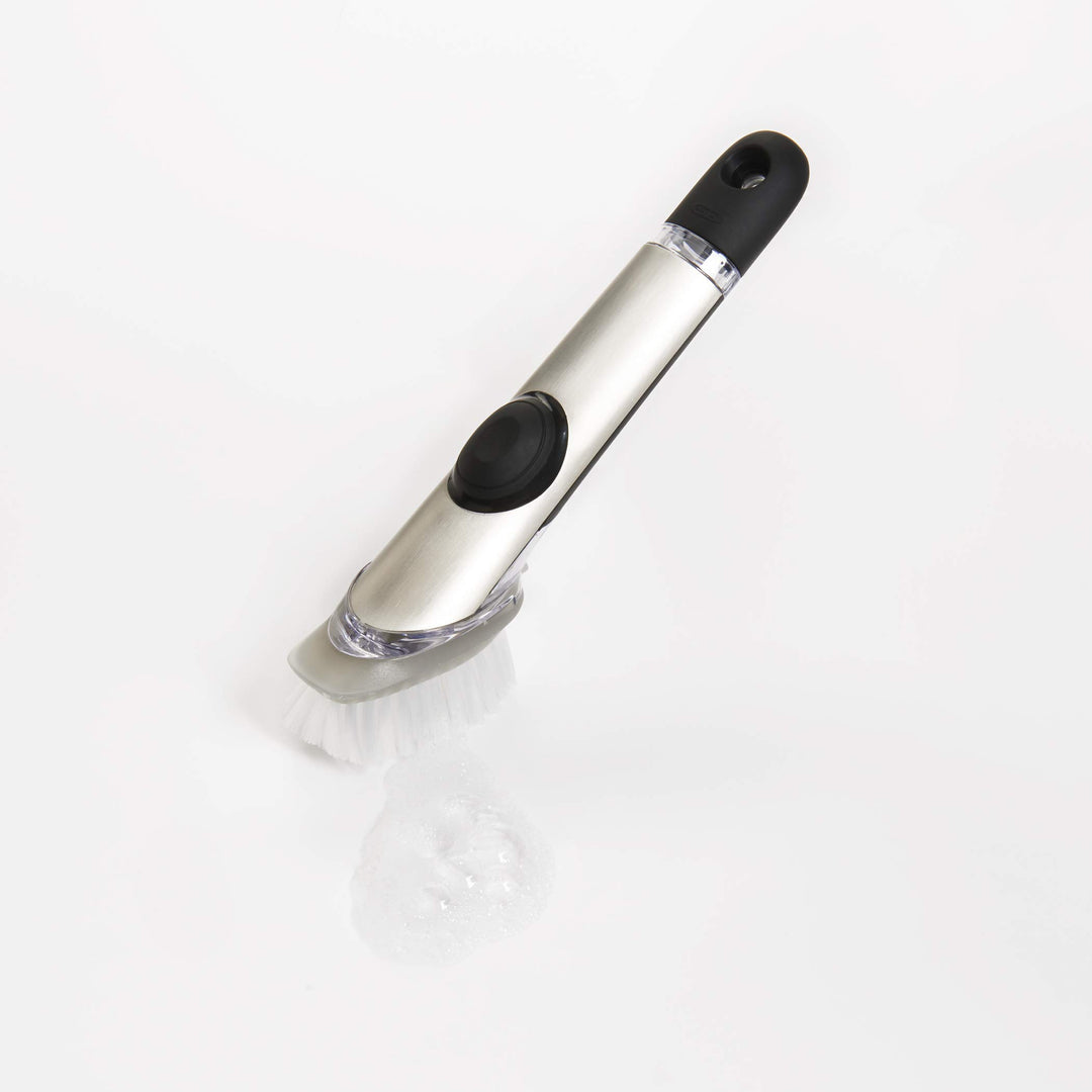 SteeL Soap Dispensing Dish Brush 10 In