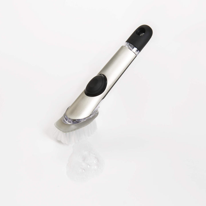 SteeL Soap Dispensing Dish Brush 10 In