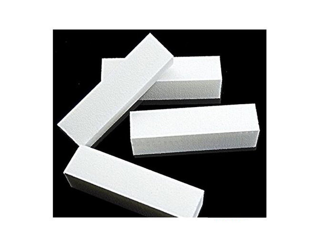 10PCS White Professional Washable 4 Ways Nail Buffing B
