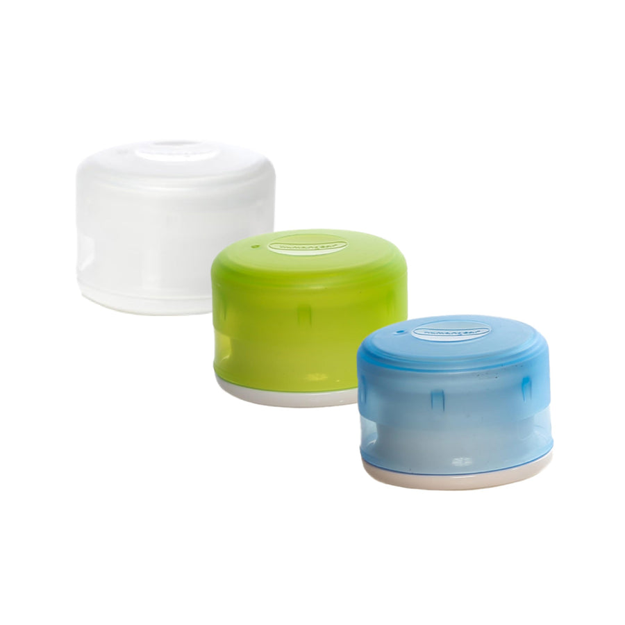 GoTubb | Hard Container | Easy Open | Food-Safe Material, Clear/Green/Blue, Small