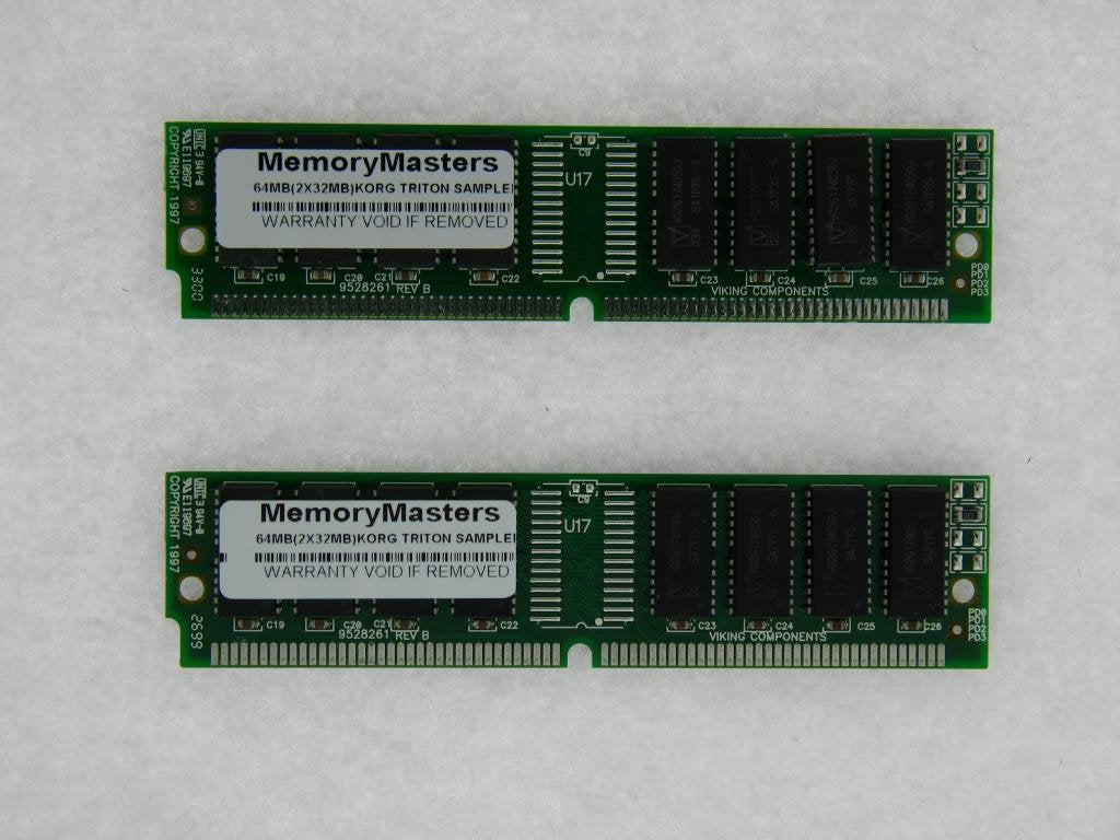 64MB 2X 32MB Memory Ram Kit for Korg TR Triton Extreme Le PRO Prox Rack Sampler