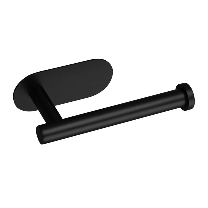 Adhesive Toilet Paper Holder Self Stainless Steel Adhesive Toilet Paper Roll Holder for Bathroom Stick on Wall (Matte Black)