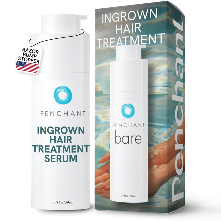 Bare Razor Bump Stopper and Ingrown Hair Treatment for Bikini Area, After Shave Solution for Razor Burns and Bumps, Ingrown Hair Serum for Women and Men 1 Fl Oz