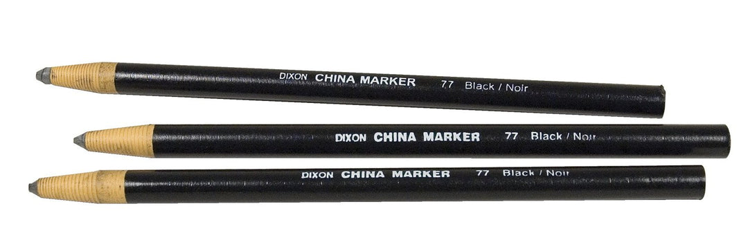 Dixon China Marker, Black, Dozen, 12 Count (Pack of 1)