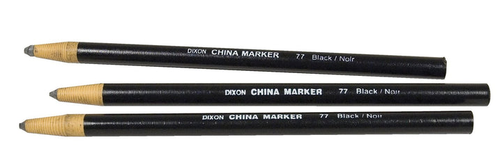 Dixon China Marker, Black, Dozen, 12 Count (Pack of 1)