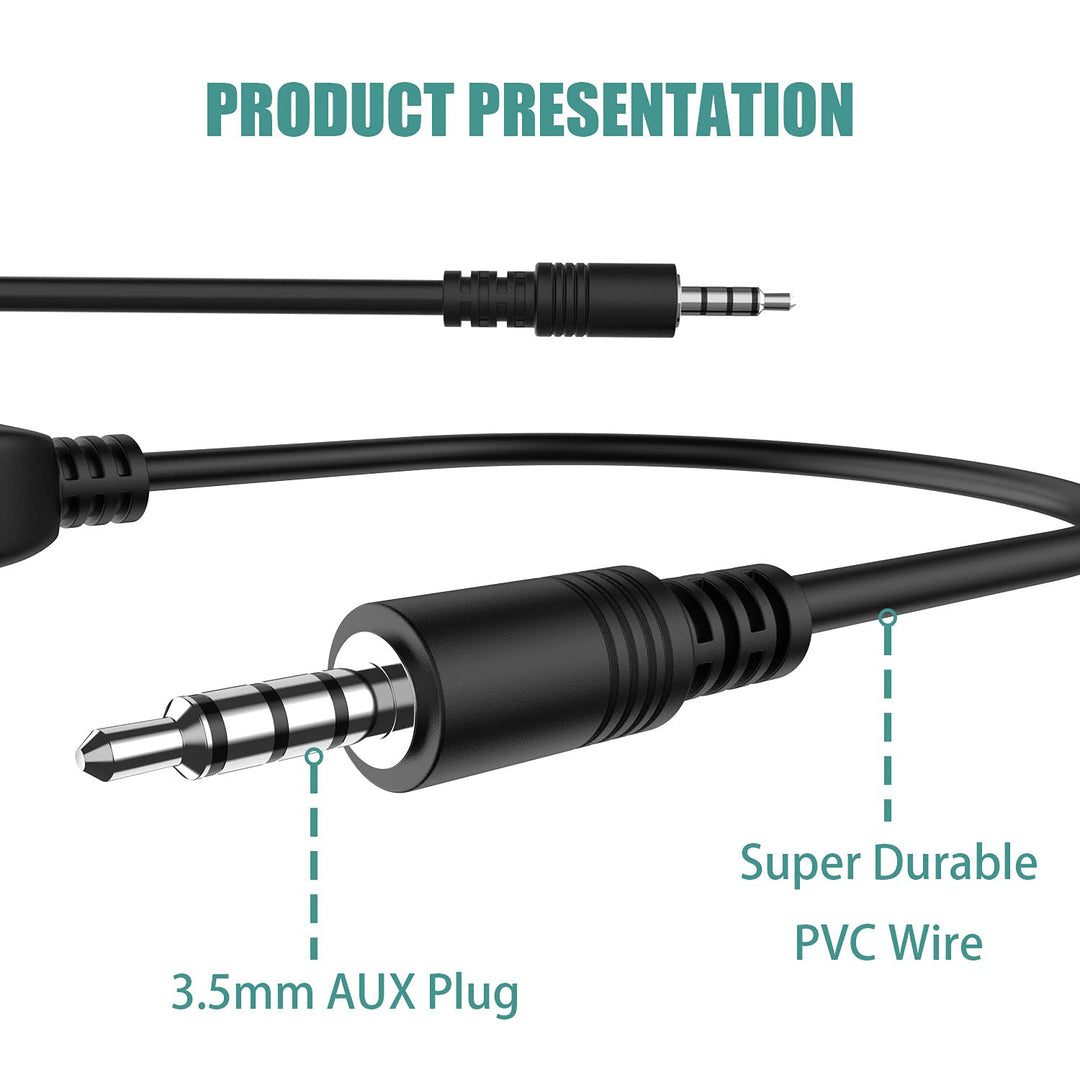 Eanetf USB to Aux Audio Adapter, 3.5mm Male to USB Fema