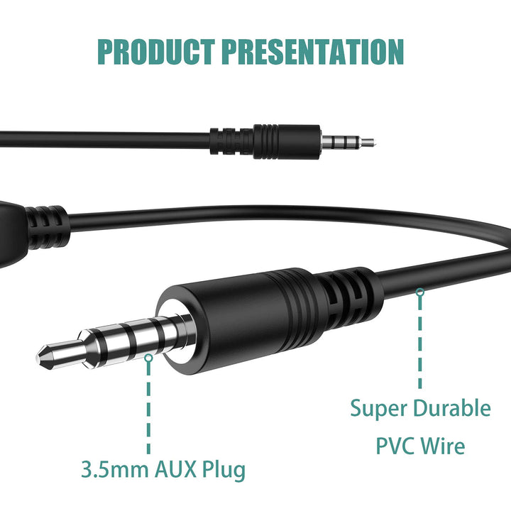 Eanetf USB to Aux Audio Adapter, 3.5mm Male to USB Fema