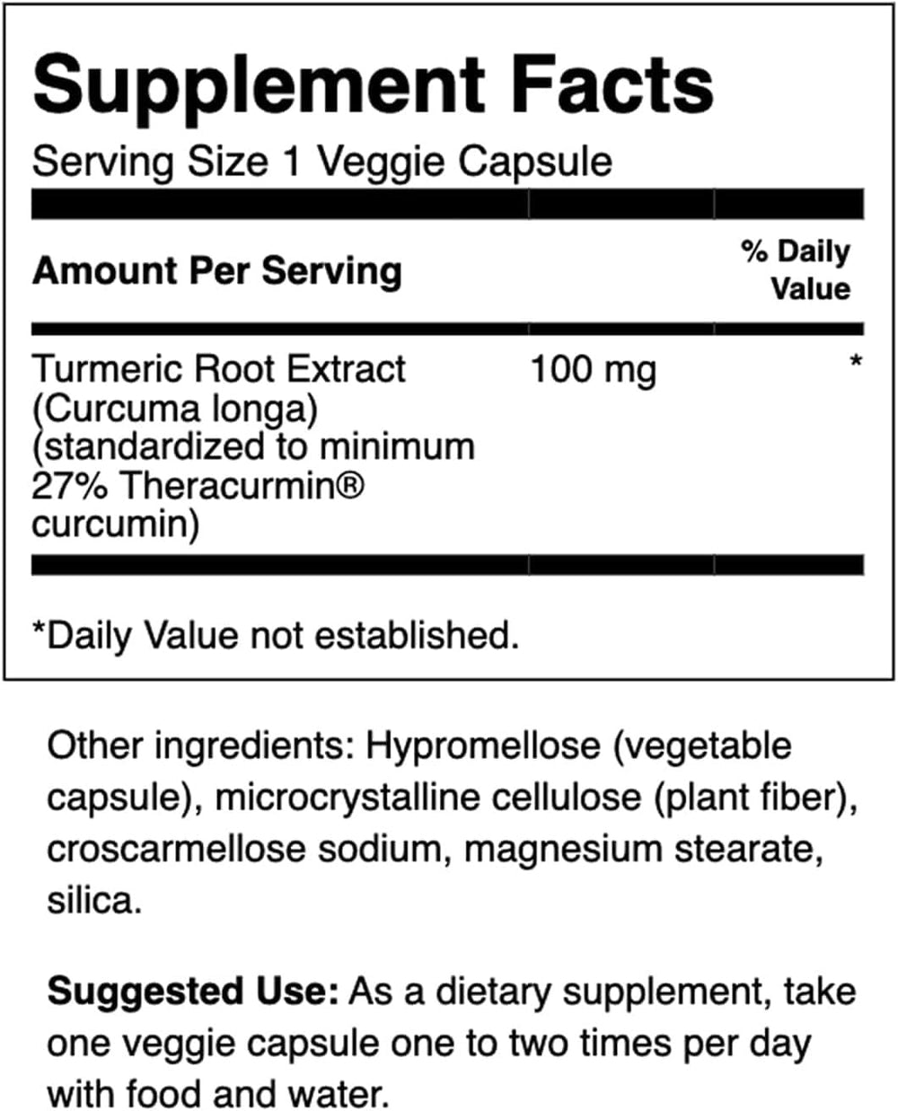 Theracurmin - Herbal Supplement Supporting Joint Health & Mobility - Formulated for High Absorption - (30 Capsules, 100mg Each)
