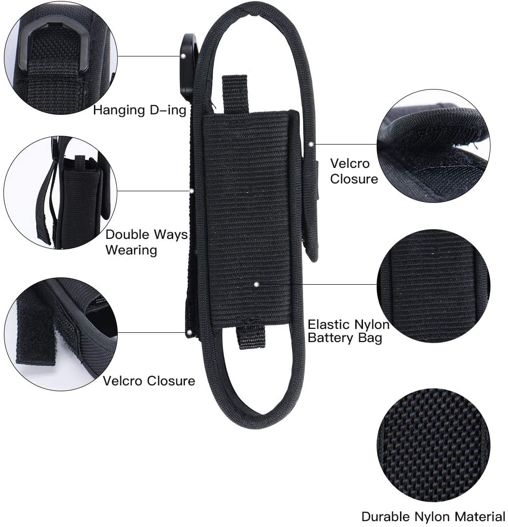 WUBEN Tactical Flashlight Nylon Holster, Adjustable Hea