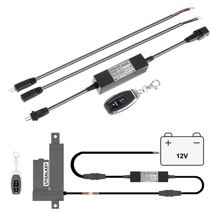 Linear Actuator Controller DC Motor 12V Momentary Switch Forward/Reverse Wireless Remote Control DPDT Relay for Motors