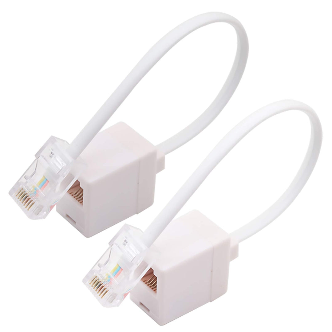 QBGTFAK 2 Pack RJ45 to RJ11 Converter Adapter Connector