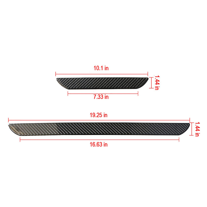 Car Door Sill Plate Protectors,Door Entry Guards Sill Scuff Cover Panel Step Protector Sticker 4PCS Universal,Carbon Fiber Pattern