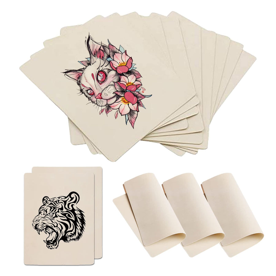 10Pcs Tattoo Practice Skin, Blank Tattoo Skin Practice Fake Practice Skin For Tattooing Double Sides 8x6 For Microblading Supply Tattoo Supplies