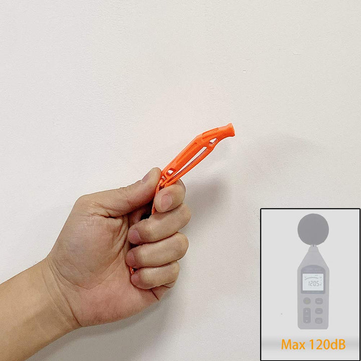 Emergency Whistle with Lanyard for Safety Boating Camping Hiking Hunting Survival Rescue Signaling (Orange-2 Pack)