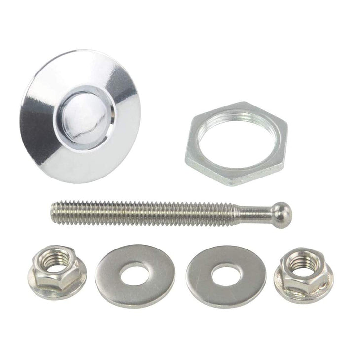 Gangmu Tec Pack of 4 Universal Aluminum Vehicle Hood Pins - License Plate Lock Clip, Push Button Bonnet, Quick Release Lock Latch Bumper, Diameter 1.25 inch (Silver, Pack of 4)