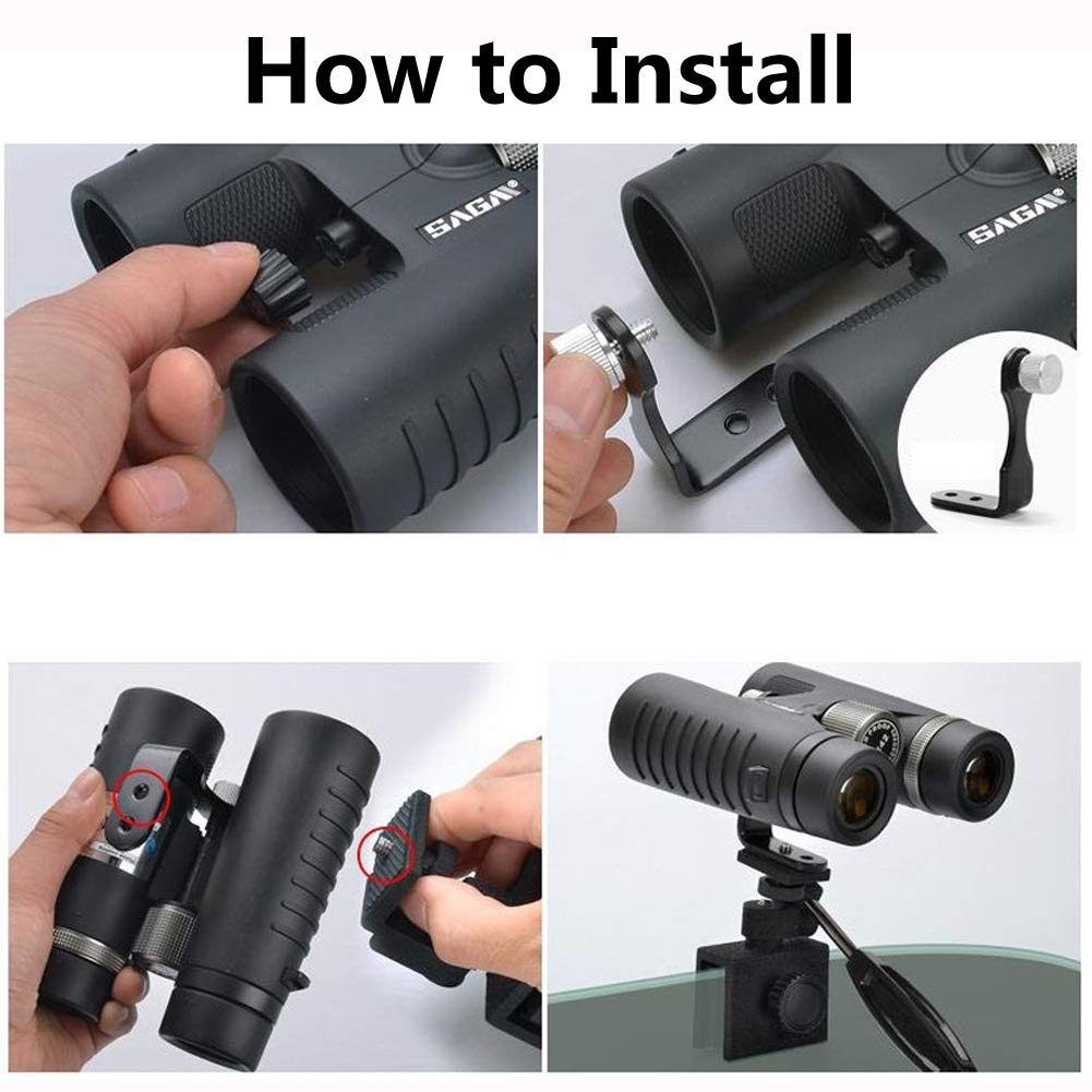 Ueasy L-Type Metal Binocular Fixed Bracket Tripod Adapt