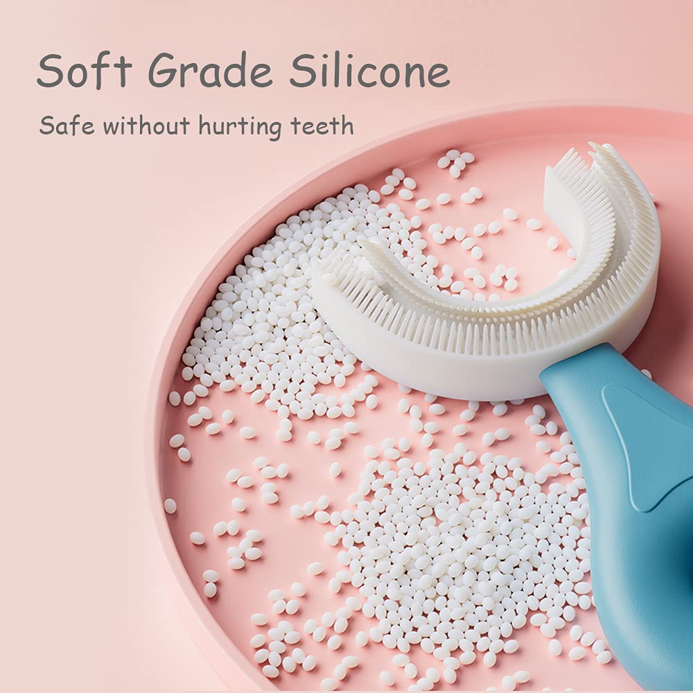 U-Shaped Manual Toothbrush with Food Grade Silicone Bru