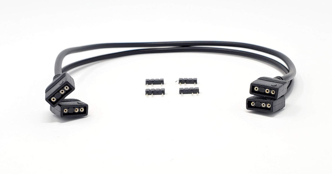 Micro Connectors Addressable RGB Extension Cable - 50cm/ 2-Pack, Model Number: F04-01ARGB50-2P