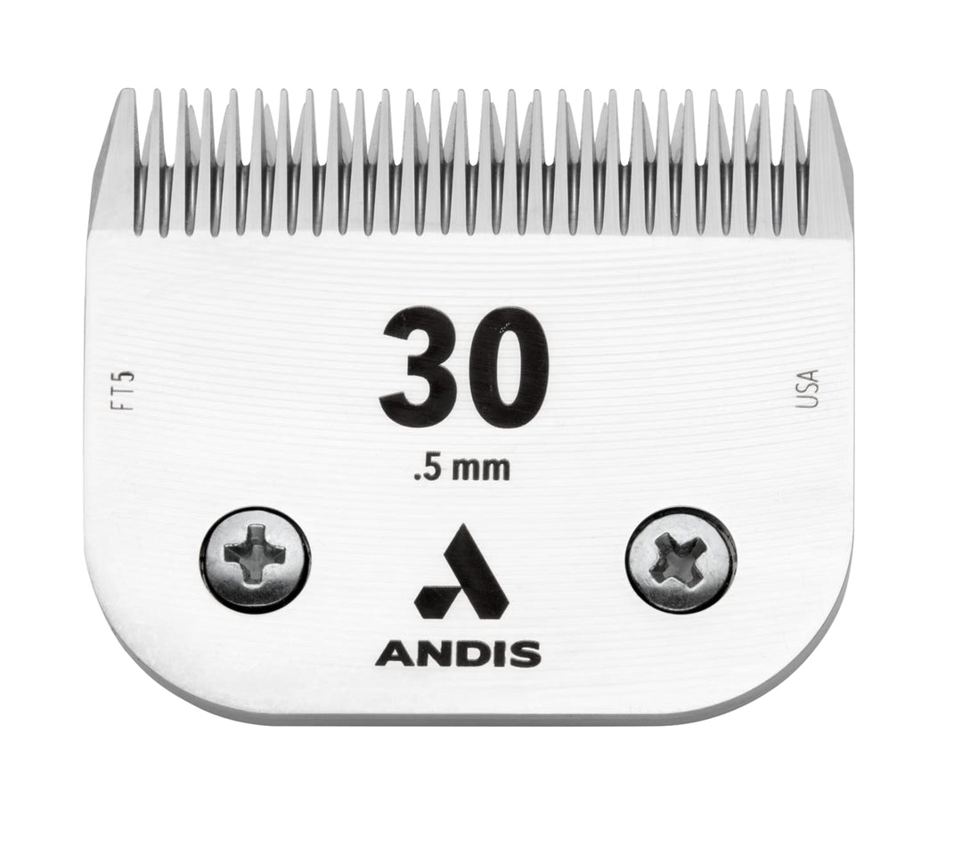 – 64260, Ceramic Edge Pet Clipper Blade - Comprised of Carbon-Infused Steel, Size-30 Blade with Prolonged Sharp Edge, Cuts Hairs at 1/50-Inch Length – for Dogs &amp; Medium Sized Animals, Chrome