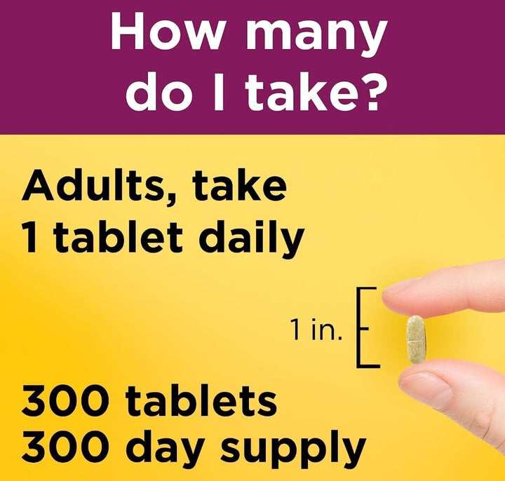 Multivitamin For Him with No Iron, Mens Multivitamins for Daily Nutritional Support, Multivitamin for Men, 300 Tablets, 300 Day Supply