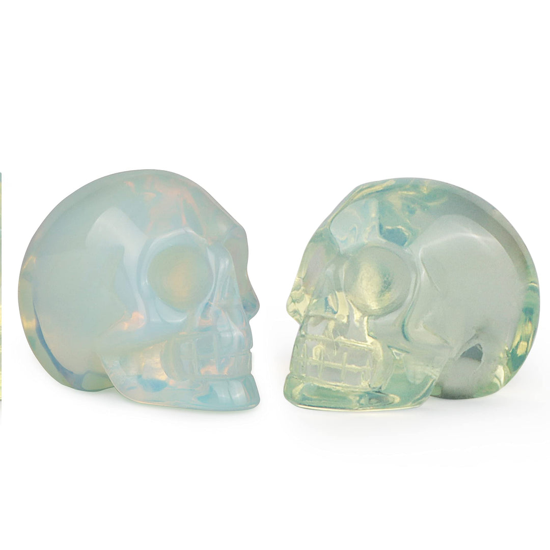 Artistone 2.0 Opalite Crystal Skull Head Decor Statue C