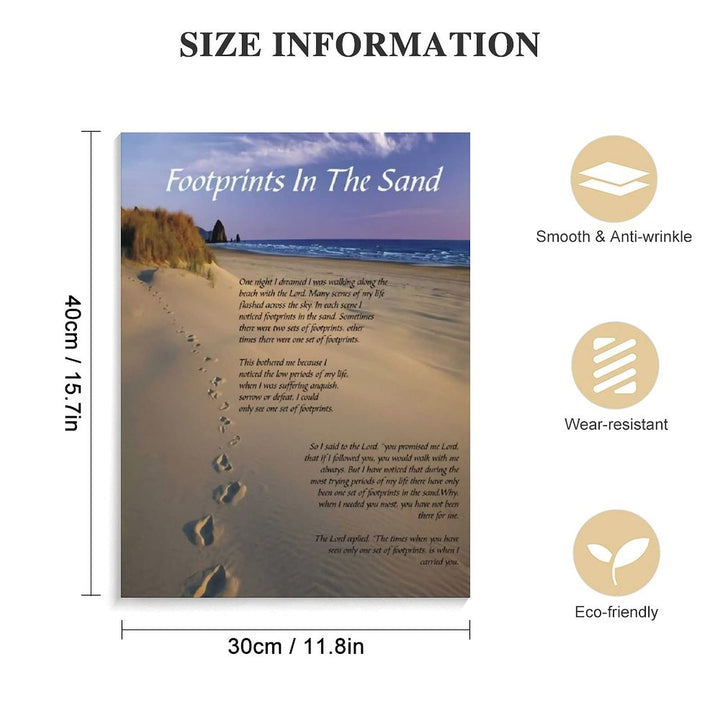 Kuroseha Footprints in The Sand Poem Paintings Print Ca