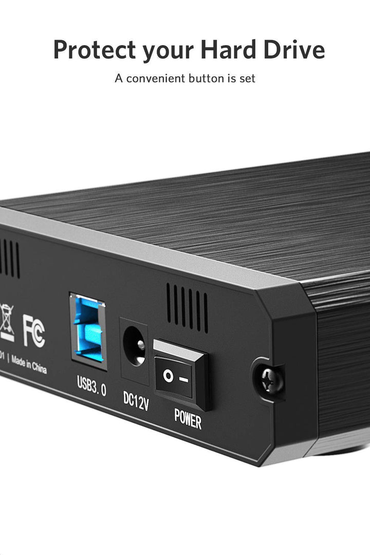 3.5 Hard Drive Enclosure, Aluminum USB 3.0 Sata HDD Enclosure, FE3001