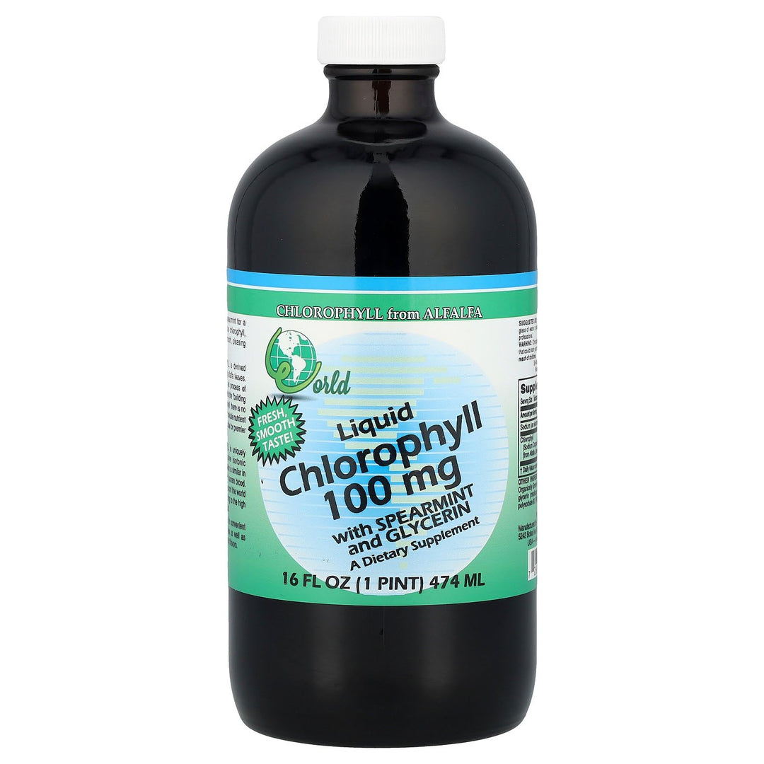 World Organics Liquid Chlorophyll Liquid with Spearmint