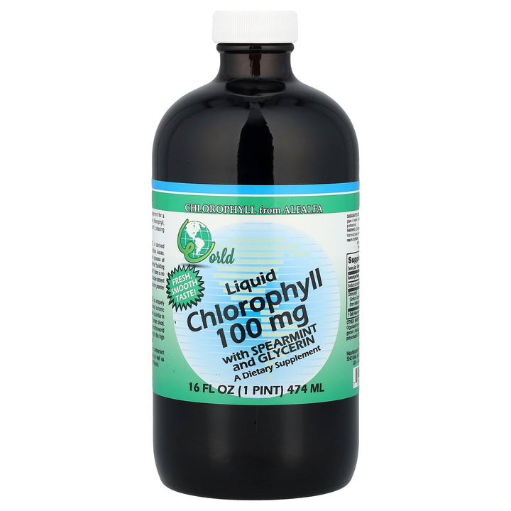 World Organics Liquid Chlorophyll Liquid with Spearmint