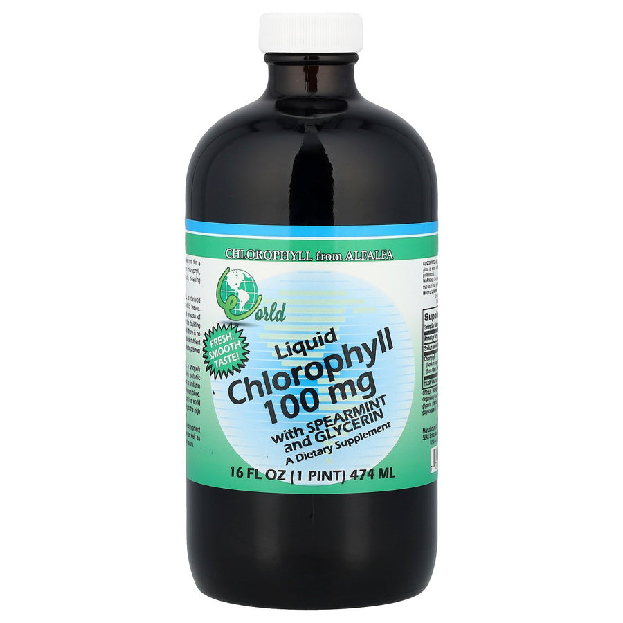 World Organics Liquid Chlorophyll Liquid with Spearmint