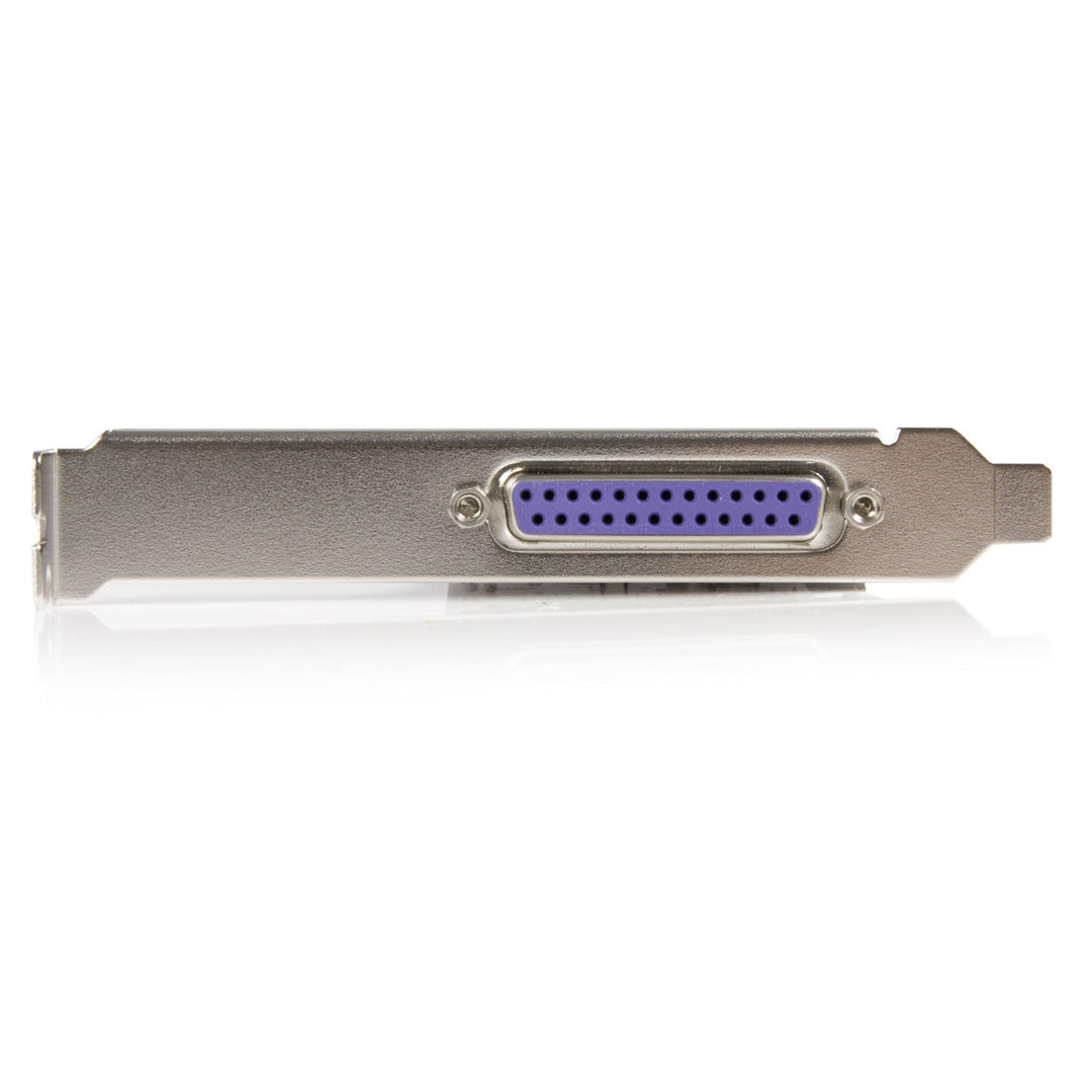 Newer version available PEX1P2: 1 Port PCI Express Dual Profile Parallel Adapter Card - SPP/EPP/ECP - 1x DB25 IEEE 1284 PCIe Parallel Card (PEX1P)