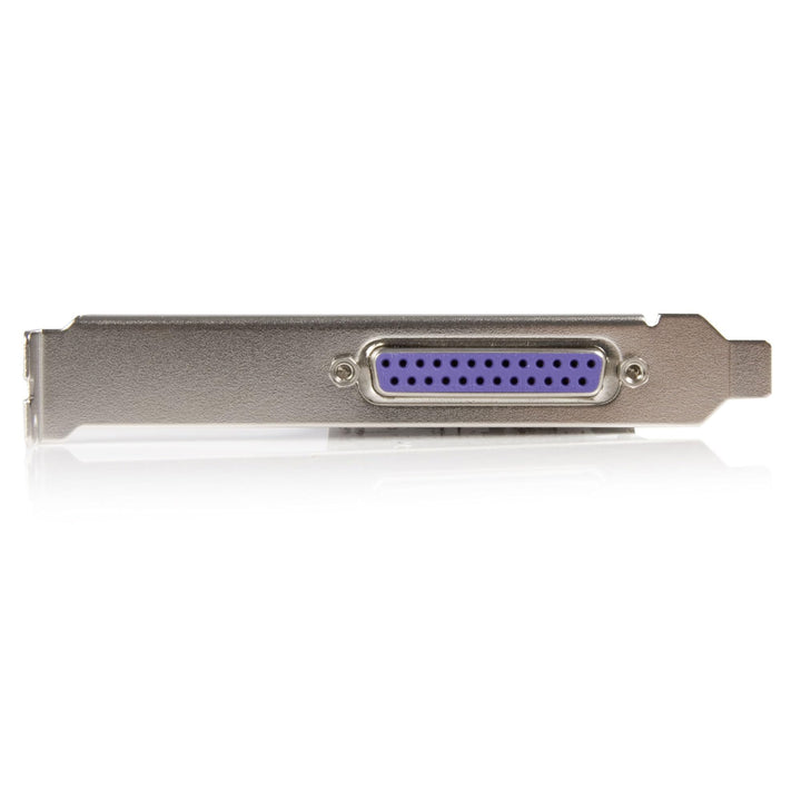 Newer version available PEX1P2: 1 Port PCI Express Dual Profile Parallel Adapter Card - SPP/EPP/ECP - 1x DB25 IEEE 1284 PCIe Parallel Card (PEX1P)