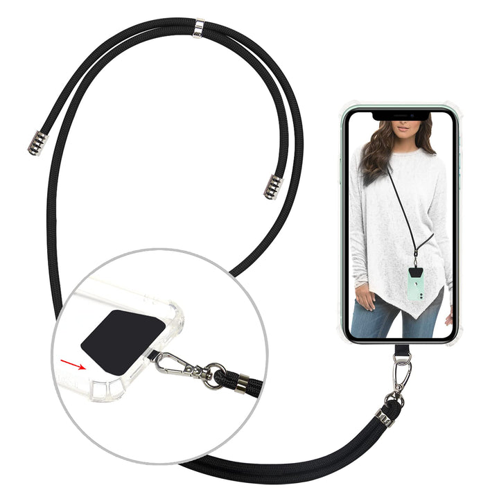 Phone Lanyard, Universal Cell Phone Lanyard with Adjustable Nylon Neck Strap, Phone Tether Safety Strap Compatible for Most Smartphones with Full Coverage Case (Zebra)