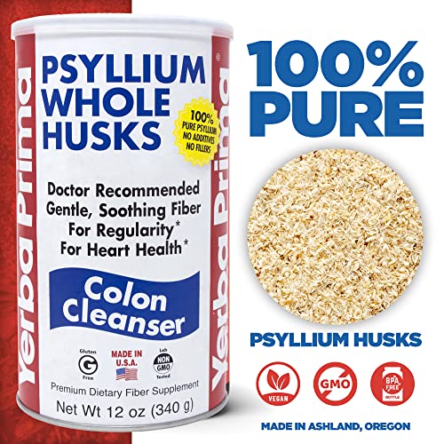 Psyllium Husk, 12 Ounce (Pack of 3) - Whole Husk Fiber Supplement for Regularity, Colon Cleansing, Natural Support for Gut Health, Non GMO, Gluten Free, Vegan, No Sweeteners