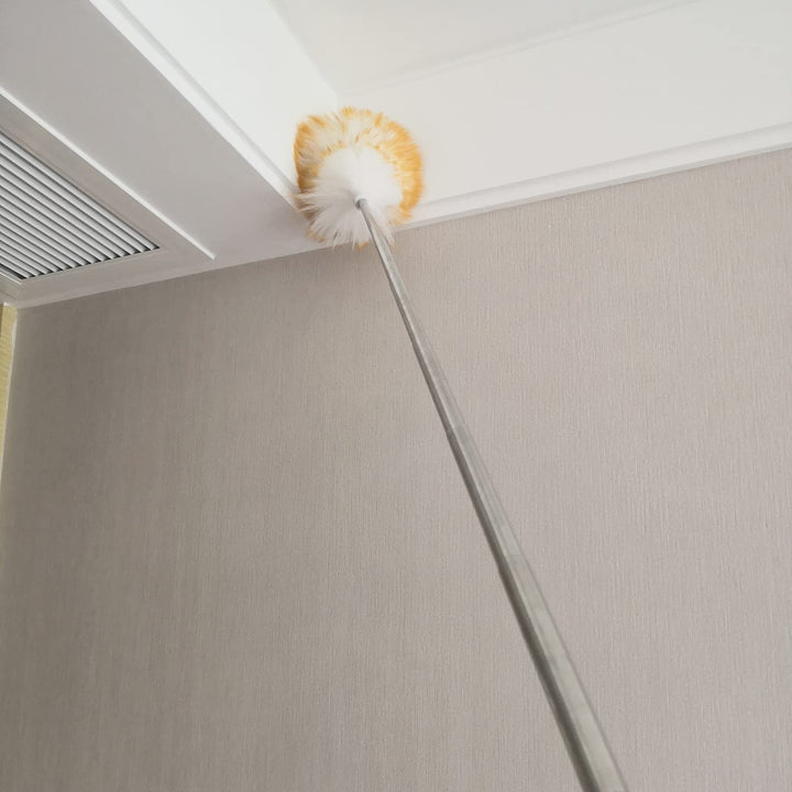 MKUN Lambs Wool Feather Duster extendable Stainless Ste