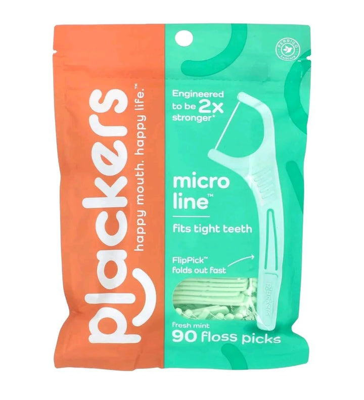 Plackers Micro Mint Freshens Breath, Mint, 90 Count
