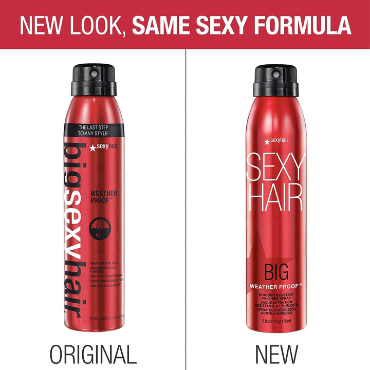 SexyHair Big Weather Proof Humidity Resistant Finishing Spray, 5 Oz | Humidity Resistance | Helps Smooth Out Frizz | All Hair Types