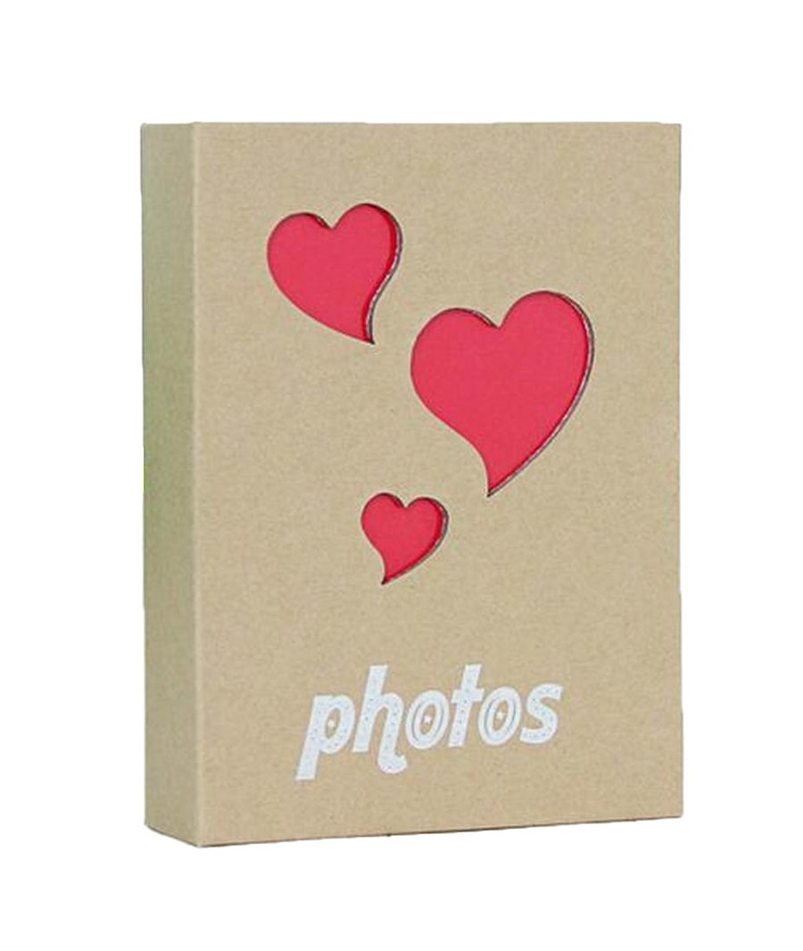 Photo Album Hold 100 Pockets,4x 6 Photos Kid Photo Album Hold,Children's Kraft Pictures Album(Love)