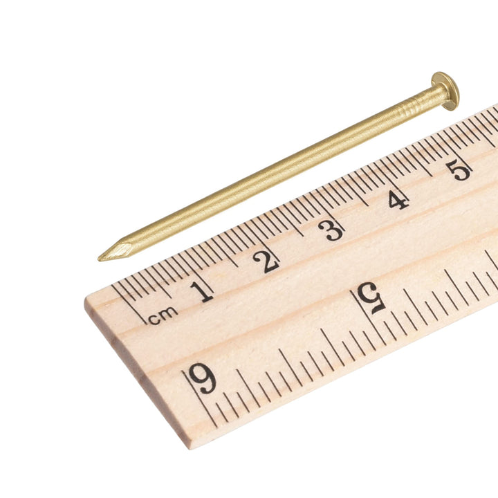 Small Tiny Brass Nails 2.8x55mm for DIY Decorative Pictures Wooden Boxes Household Accessories 25pcs