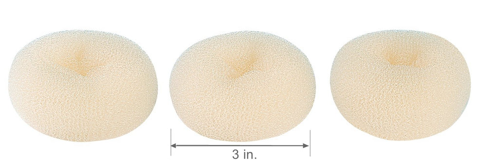 3 pieces Small Size Kids/Children Hair Bun Donut Maker, Hair Doughnut Shaper, Chignon Hair Donut Buns Maker, Hair Bun maker (3 in. ) (Blonde)