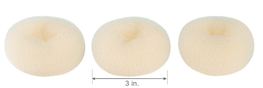 3 pieces Small Size Kids/Children Hair Bun Donut Maker, Hair Doughnut Shaper, Chignon Hair Donut Buns Maker, Hair Bun maker (3 in. ) (Blonde)